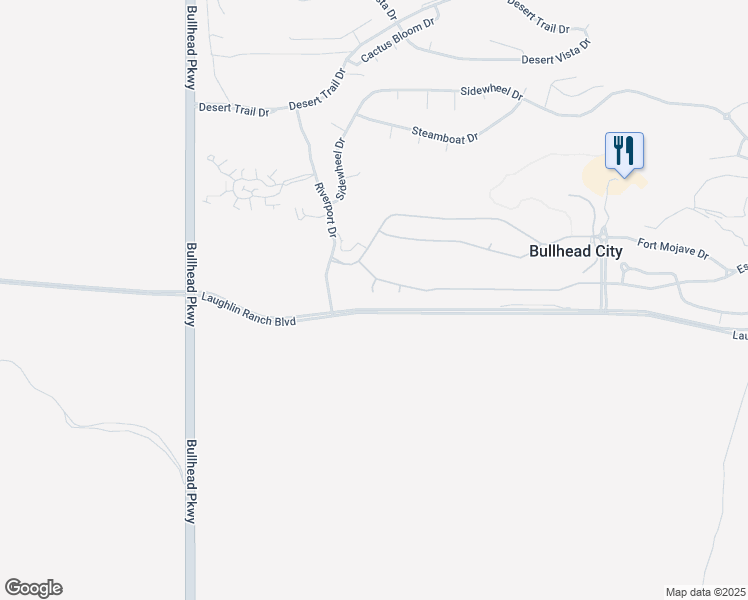 map of restaurants, bars, coffee shops, grocery stores, and more near 1487 Aztec Cove in Bullhead City