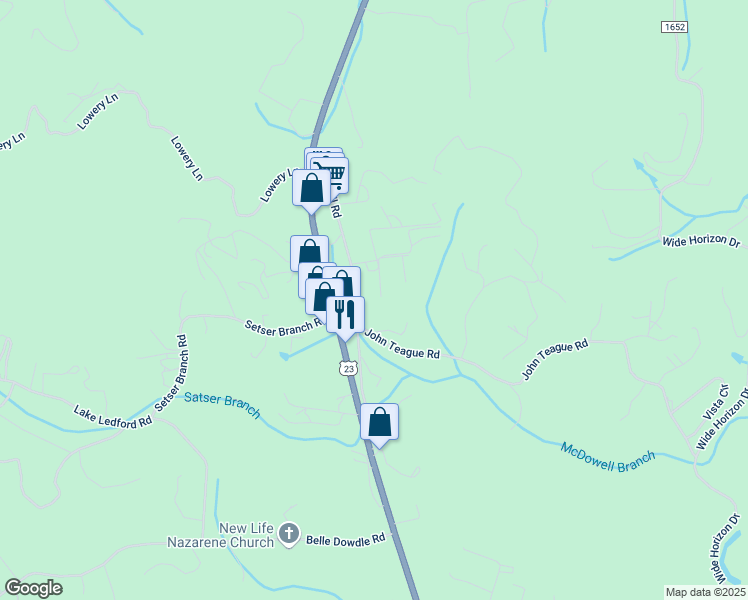 map of restaurants, bars, coffee shops, grocery stores, and more near 141 Union Otto Day Care Road in Franklin