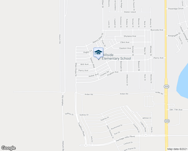 map of restaurants, bars, coffee shops, grocery stores, and more near Asher Avenue in Amarillo