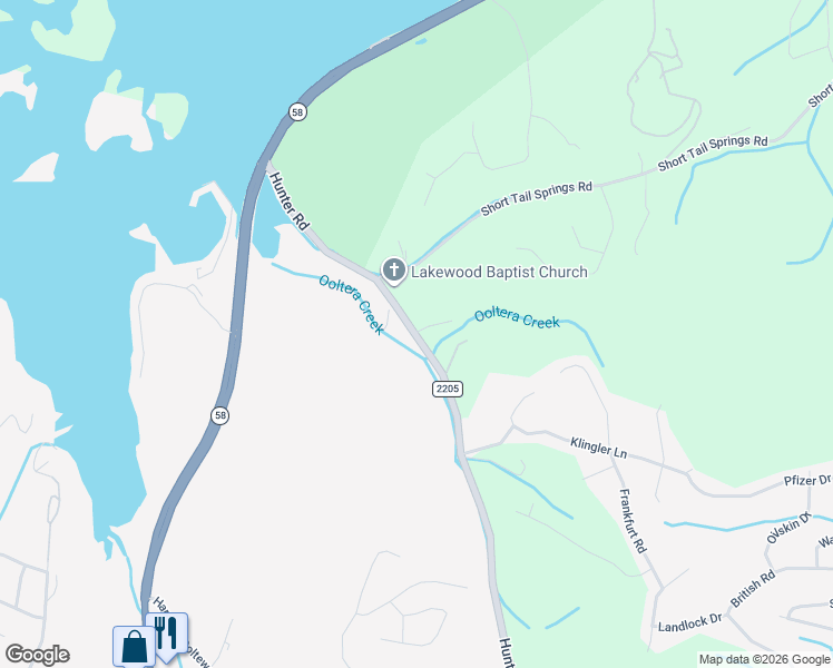 map of restaurants, bars, coffee shops, grocery stores, and more near 6602 Hunter Road in Harrison