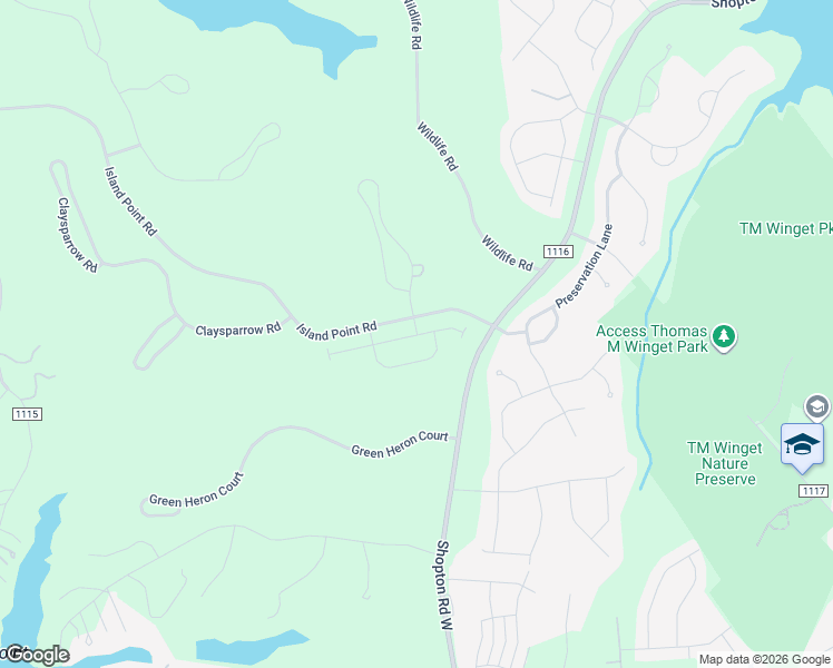 map of restaurants, bars, coffee shops, grocery stores, and more near 11110 Island Point Road in Charlotte