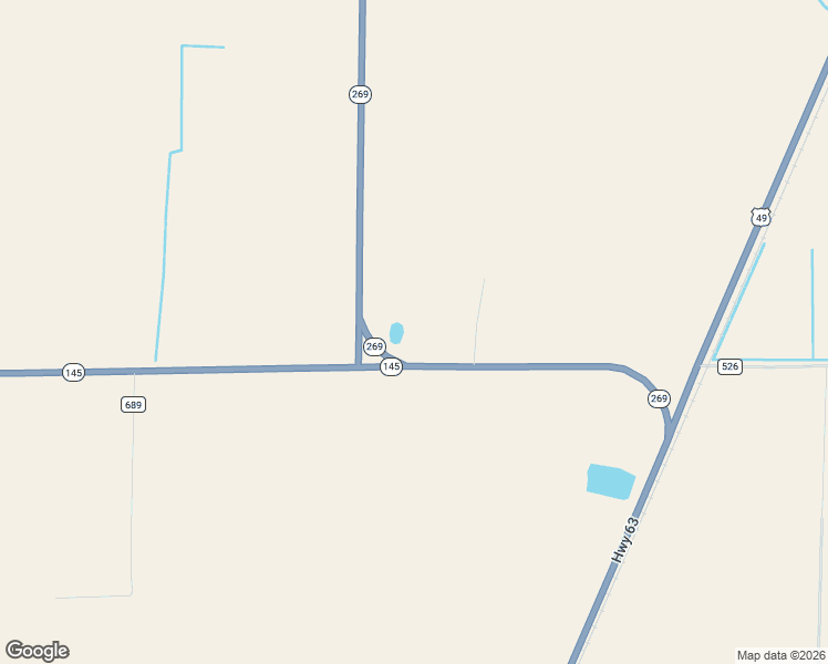 map of restaurants, bars, coffee shops, grocery stores, and more near 16264 Arkansas 269 in McCrory