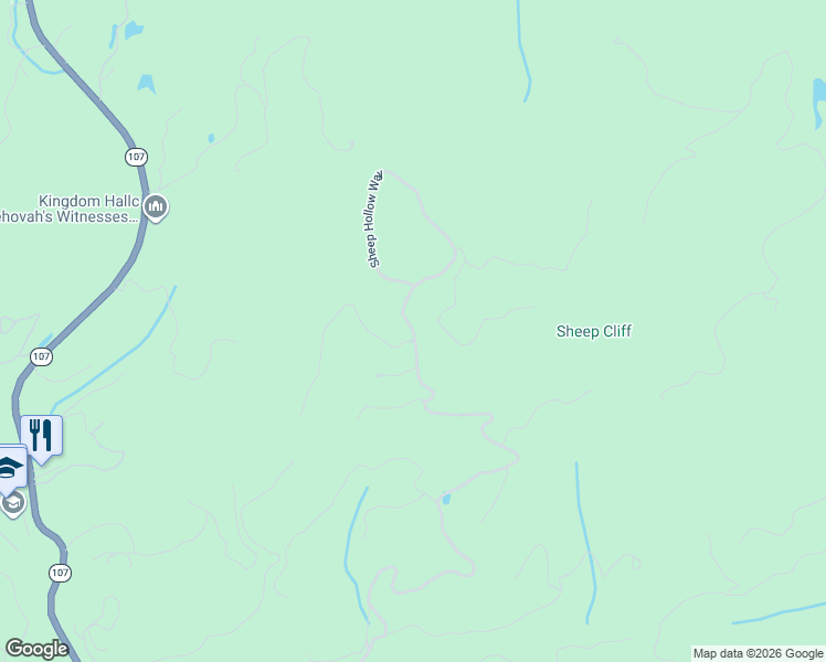 map of restaurants, bars, coffee shops, grocery stores, and more near 2808 Big Sheep Cliff Road in Cashiers
