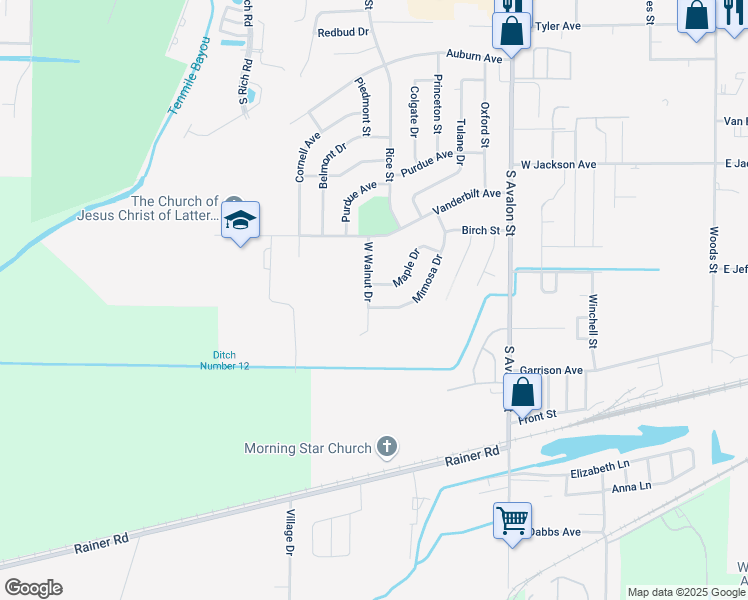 map of restaurants, bars, coffee shops, grocery stores, and more near 990 West Walnut Drive in West Memphis