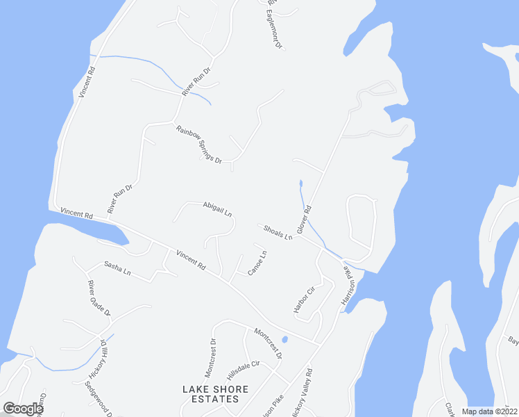 map of restaurants, bars, coffee shops, grocery stores, and more near 6901 Glover Road in Chattanooga