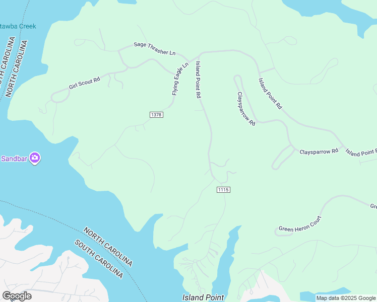 map of restaurants, bars, coffee shops, grocery stores, and more near 9215 Island Point Road in Charlotte