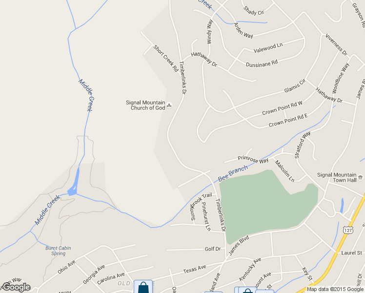 map of restaurants, bars, coffee shops, grocery stores, and more near 434 Timberlinks Dr in Signal Mountain