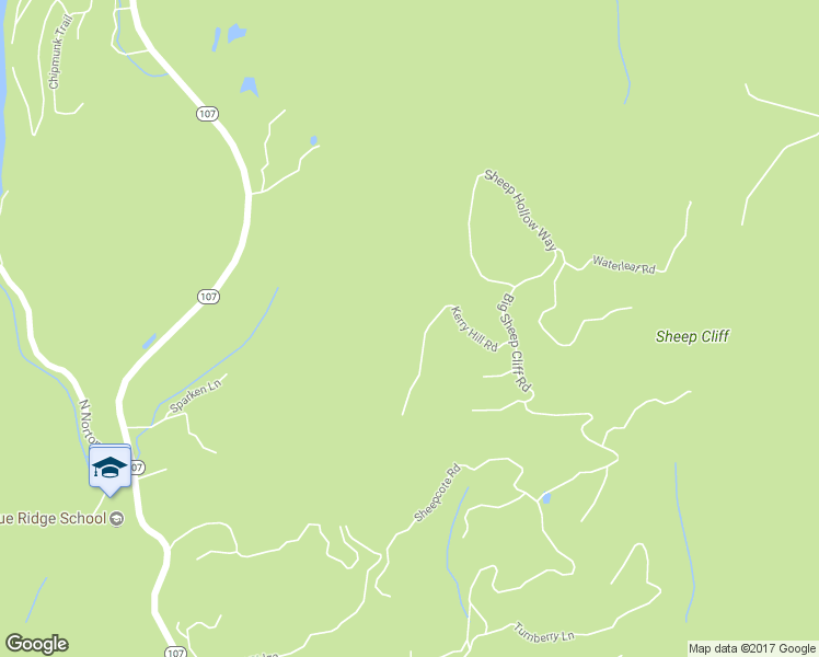 map of restaurants, bars, coffee shops, grocery stores, and more near 335 Kerry Hill Road in Cashiers