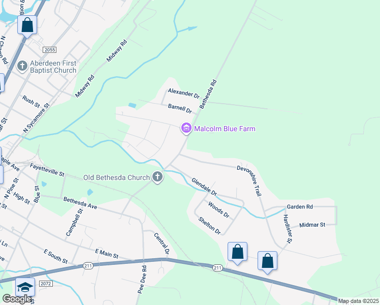 map of restaurants, bars, coffee shops, grocery stores, and more near 903 Devonshire Trail in Aberdeen