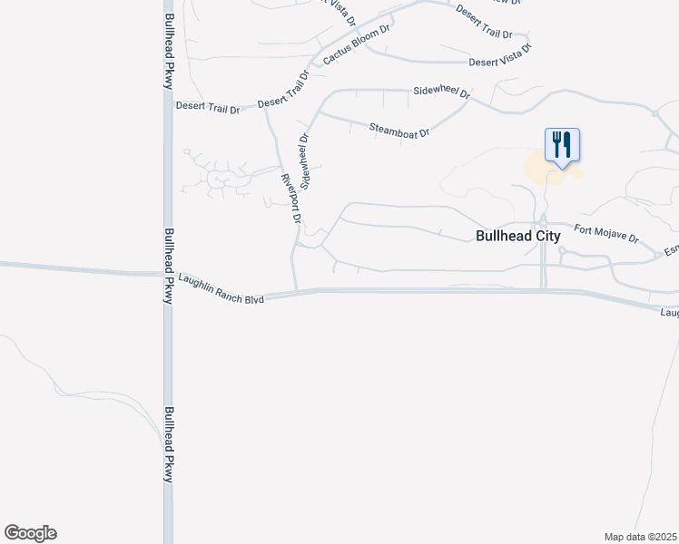map of restaurants, bars, coffee shops, grocery stores, and more near 1487 Aztec Cove in Bullhead City