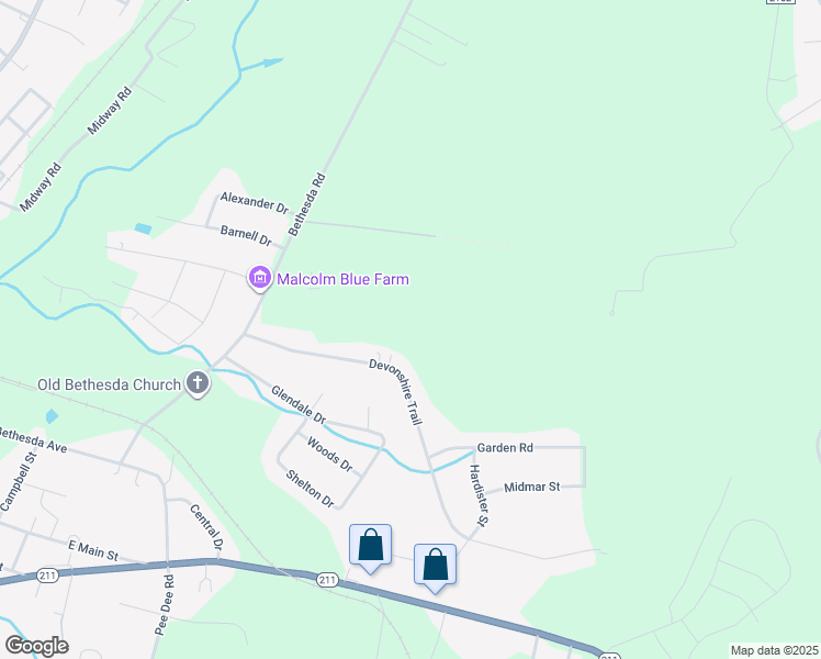 map of restaurants, bars, coffee shops, grocery stores, and more near 291 Rough Ridge Trail in Aberdeen