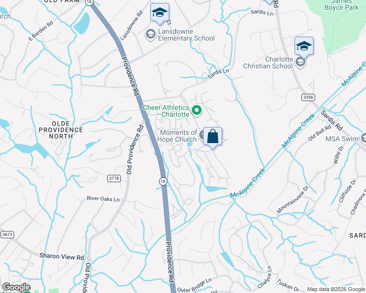 map of restaurants, bars, coffee shops, grocery stores, and more near 811 International Drive in Charlotte