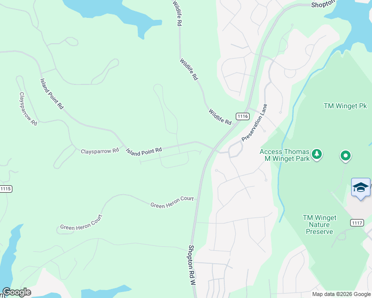 map of restaurants, bars, coffee shops, grocery stores, and more near 11110 Island Point Road in Charlotte