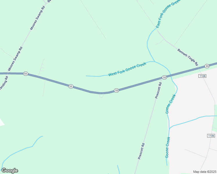 map of restaurants, bars, coffee shops, grocery stores, and more near 9015 North Carolina 55 in New Bern
