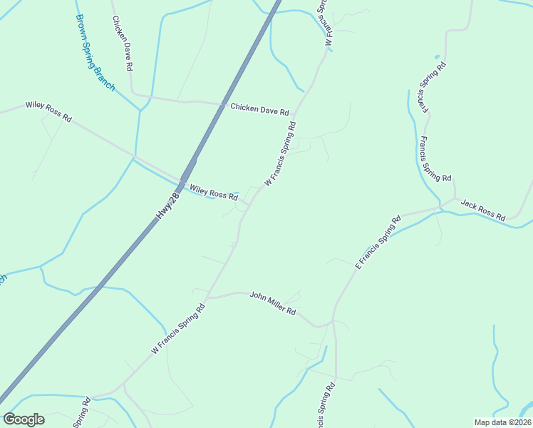 map of restaurants, bars, coffee shops, grocery stores, and more near 2130 West Francis Spring Road in Whitwell