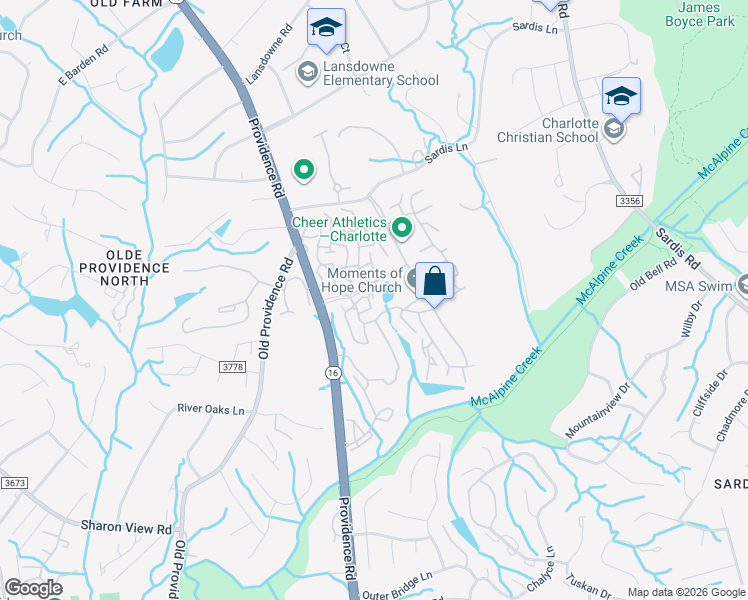 map of restaurants, bars, coffee shops, grocery stores, and more near 811 International Drive in Charlotte