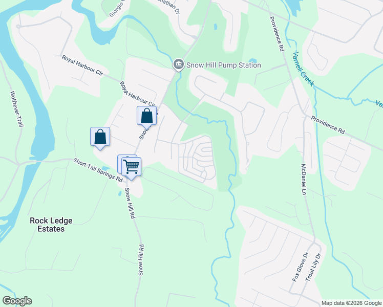 map of restaurants, bars, coffee shops, grocery stores, and more near 7400 Miss Madison Way in Ooltewah