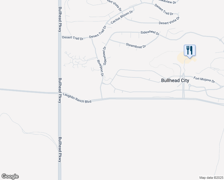 map of restaurants, bars, coffee shops, grocery stores, and more near 1487 Aztec Cove in Bullhead City