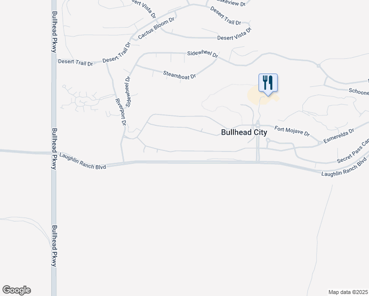 map of restaurants, bars, coffee shops, grocery stores, and more near 2848 Esmerelda Drive in Bullhead City