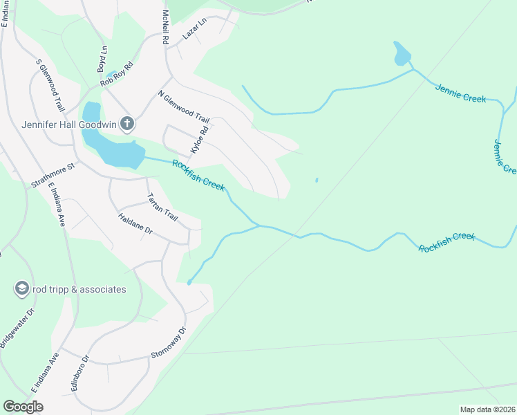 map of restaurants, bars, coffee shops, grocery stores, and more near 708 North Glenwood Trail in Southern Pines