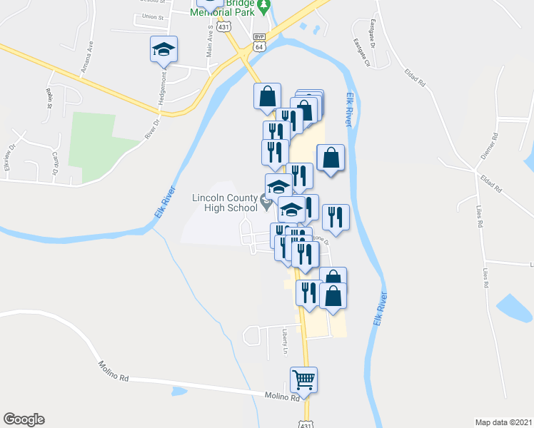 map of restaurants, bars, coffee shops, grocery stores, and more near 1233 Huntsville Highway in Fayetteville