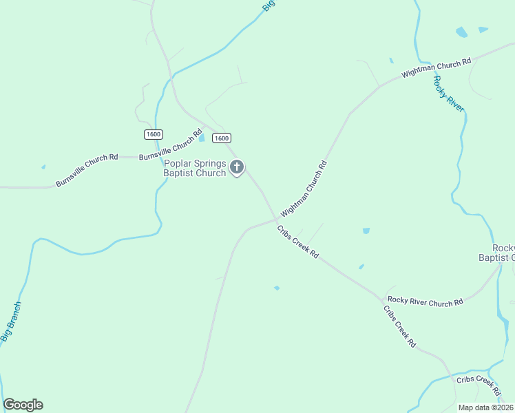 map of restaurants, bars, coffee shops, grocery stores, and more near Wightman Church Road in Polkton