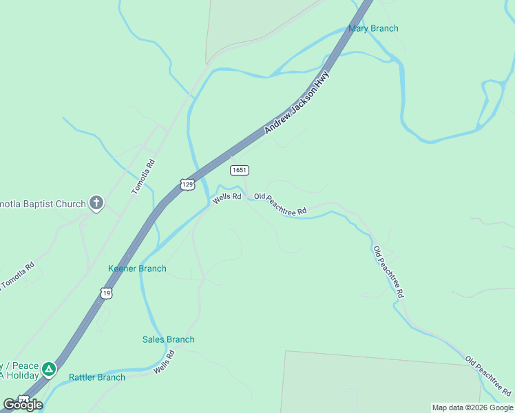 map of restaurants, bars, coffee shops, grocery stores, and more near Old Peach Tree Road in Marble