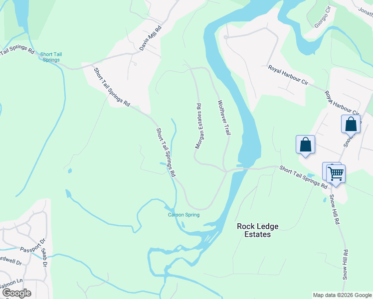map of restaurants, bars, coffee shops, grocery stores, and more near 7728 Morgan Estates Road in Ooltewah