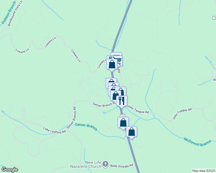 map of restaurants, bars, coffee shops, grocery stores, and more near 89-255 Country Woods Drive in Franklin