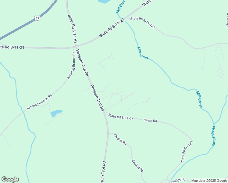 map of restaurants, bars, coffee shops, grocery stores, and more near 219 Possum Trot Road in Blacksburg