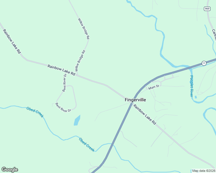 map of restaurants, bars, coffee shops, grocery stores, and more near 3161 Rainbow Lake Road in Inman