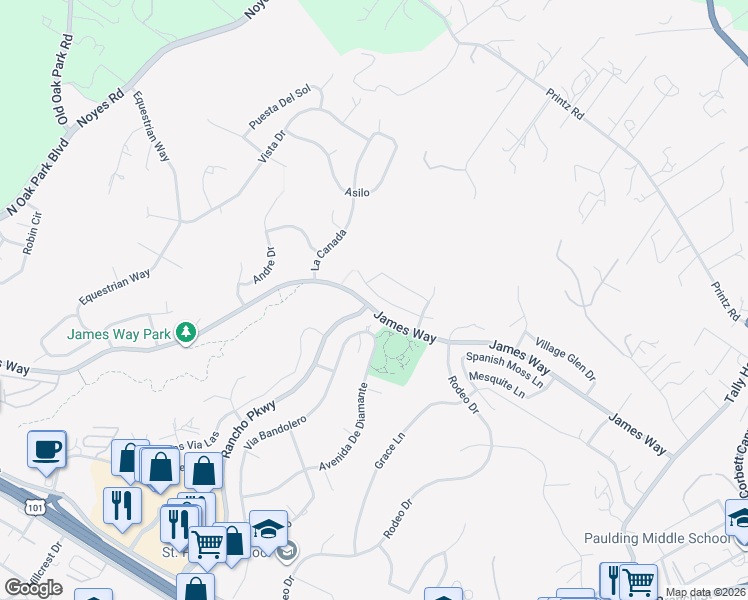 map of restaurants, bars, coffee shops, grocery stores, and more near 553 Rosemary Lane in Arroyo Grande