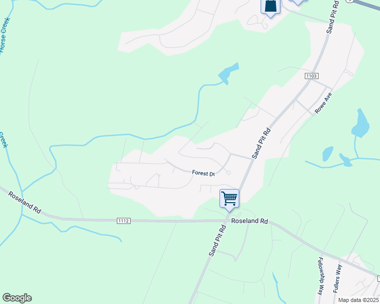 map of restaurants, bars, coffee shops, grocery stores, and more near 126 Robin Hood Lane in Aberdeen