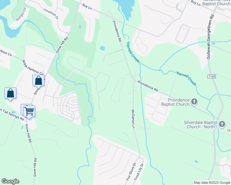 map of restaurants, bars, coffee shops, grocery stores, and more near 7527 McDaniel Lane in Ooltewah