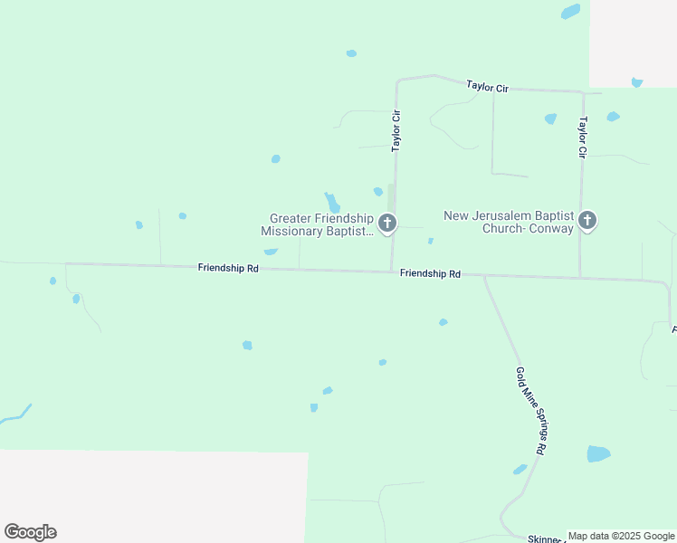 map of restaurants, bars, coffee shops, grocery stores, and more near 155 Friendship Road in Conway