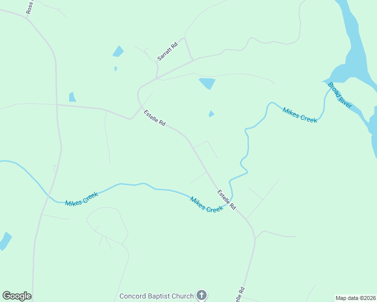map of restaurants, bars, coffee shops, grocery stores, and more near 435 Estelle Road in Gaffney