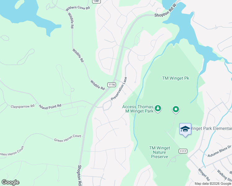 map of restaurants, bars, coffee shops, grocery stores, and more near 11330 Preservation Lane in Charlotte