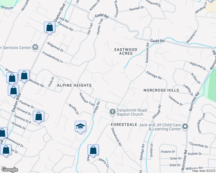 map of restaurants, bars, coffee shops, grocery stores, and more near 410 Lark Lane in Red Bank