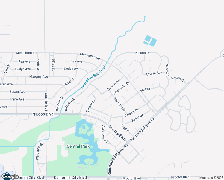 map of restaurants, bars, coffee shops, grocery stores, and more near 21690 Everett Drive in California City