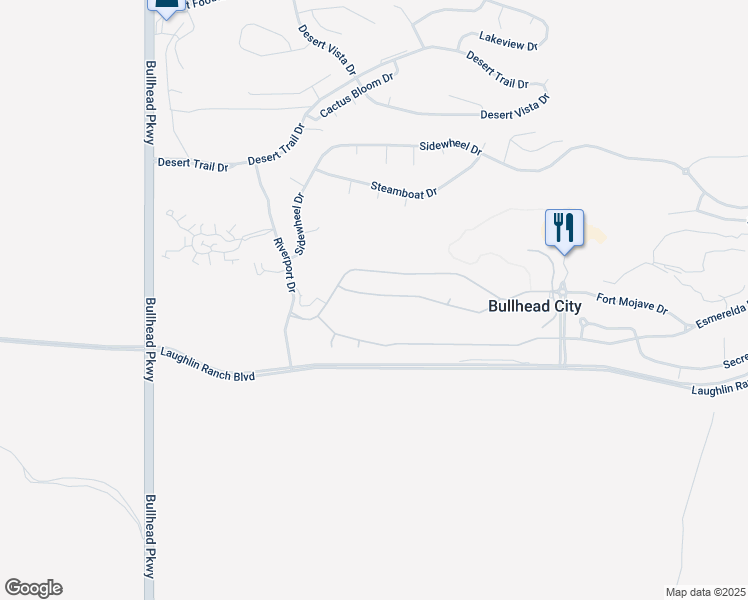map of restaurants, bars, coffee shops, grocery stores, and more near 2818 Fort Silver Drive in Bullhead City