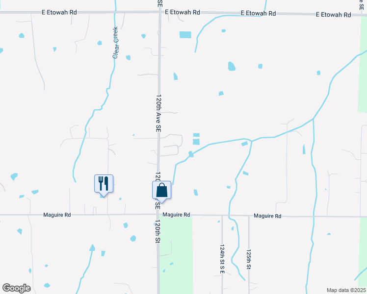 map of restaurants, bars, coffee shops, grocery stores, and more near 12140 Southridge in Noble