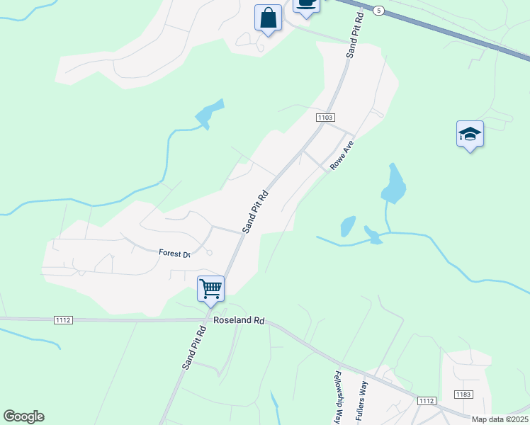 map of restaurants, bars, coffee shops, grocery stores, and more near 523 Sand Pit Road in Aberdeen
