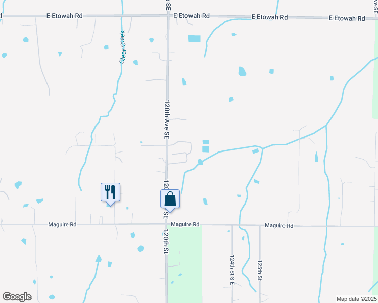 map of restaurants, bars, coffee shops, grocery stores, and more near 12140 Southridge in Noble