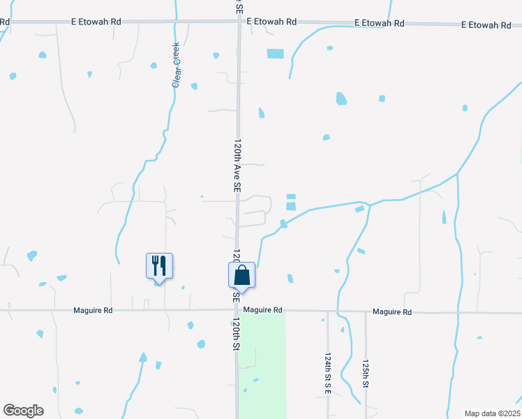 map of restaurants, bars, coffee shops, grocery stores, and more near 12140 Southridge in Noble