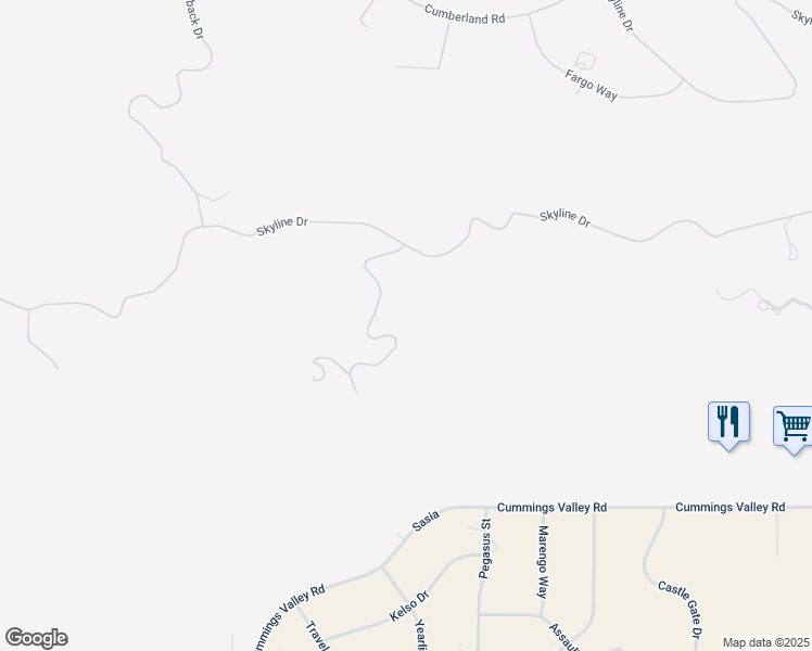 map of restaurants, bars, coffee shops, grocery stores, and more near 21900 Horizon Court in Bear Valley Springs