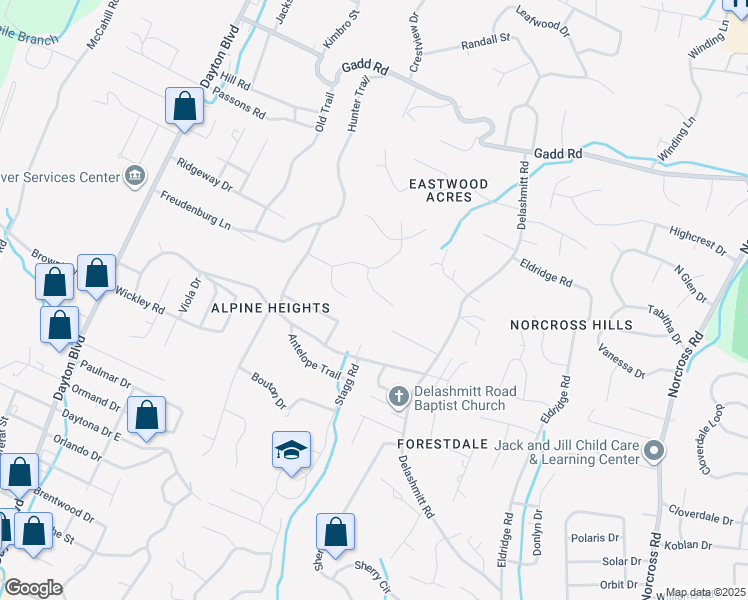 map of restaurants, bars, coffee shops, grocery stores, and more near 410 Lark Lane in Red Bank