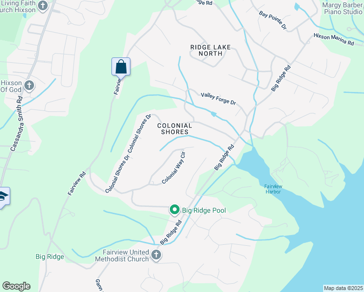 map of restaurants, bars, coffee shops, grocery stores, and more near 2001 Revolutionary Lane in Chattanooga