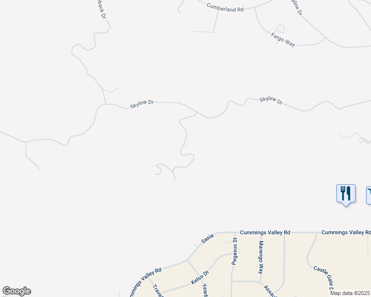 map of restaurants, bars, coffee shops, grocery stores, and more near 21900 Horizon Court in Bear Valley Springs