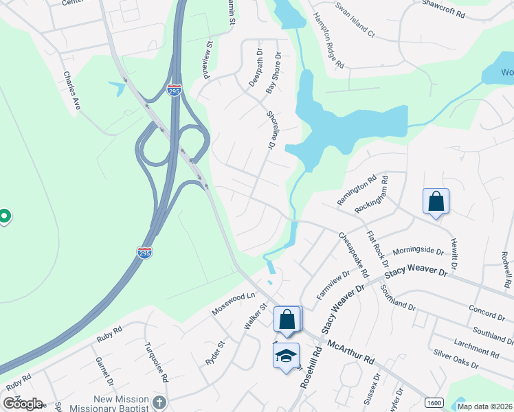 map of restaurants, bars, coffee shops, grocery stores, and more near 512 Carteret Place in Fayetteville