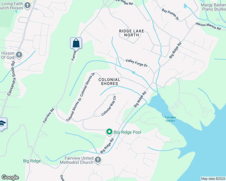 map of restaurants, bars, coffee shops, grocery stores, and more near 2001 Revolutionary Lane in Chattanooga